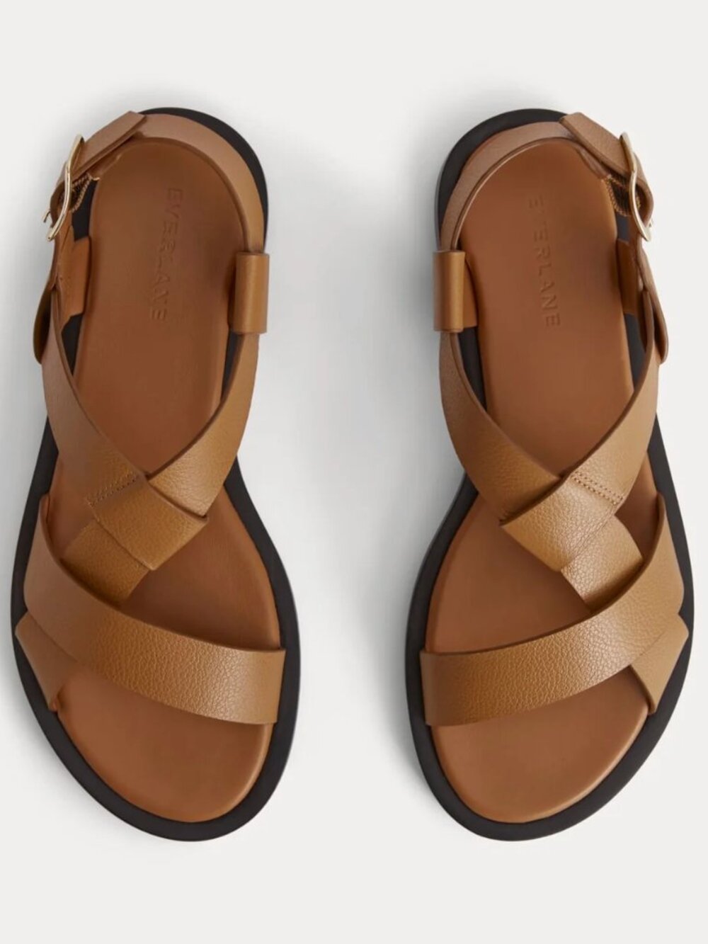 Everlane Desert Tan The City Strap Sandal Crossover Leather Size 9 New In Box